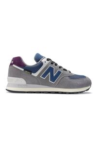 Buty New Balance M U574KGN szare. Okazja: na co dzień. Kolor: szary. Materiał: guma, syntetyk, materiał, tkanina. Szerokość cholewki: normalna. Model: New Balance 574