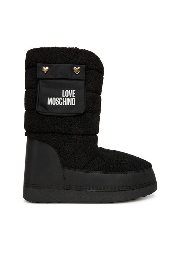 Love Moschino - LOVE MOSCHINO Śniegowce JA24452G0NISM00A Czarny. Kolor: czarny. Materiał: materiał