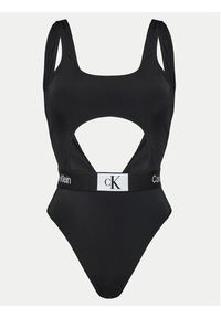 Calvin Klein Swimwear Strój kąpielowy KW0KW02357 Czarny. Kolor: czarny. Materiał: syntetyk