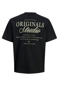 Jack & Jones T-Shirt Norrebro Typo 12282898 Czarny Regular Fit. Kolor: czarny. Materiał: bawełna #7