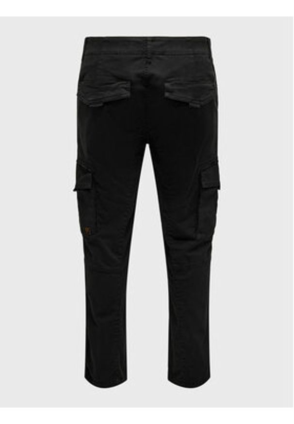 Only & Sons Spodnie materiałowe 22025431 Czarny Tapered Fit. Kolor: czarny. Materiał: bawełna