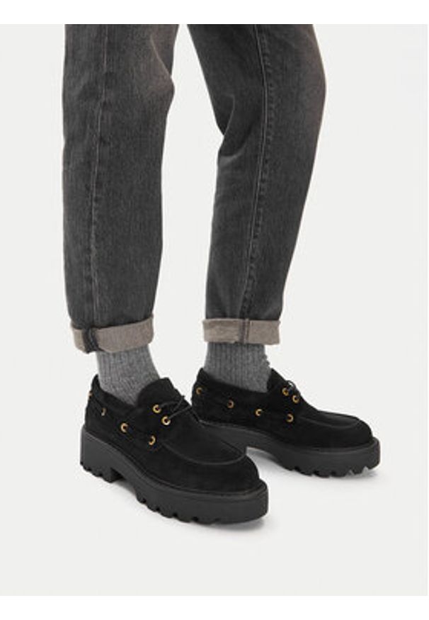 Badura Loafersy EO-AZALEA-8126-25 Czarny. Kolor: czarny. Materiał: zamsz, skóra