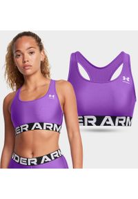 Stanik sportowy damski treningowy Under Armour biustonosz sportowy. Kolor: fioletowy. Sport: fitness
