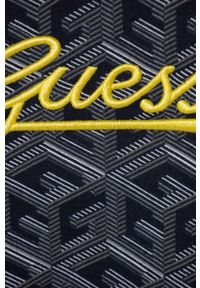 Guess bluza bawełniana dziecięca kolor granatowy z kapturem wzorzysta. Typ kołnierza: kaptur. Kolor: niebieski. Materiał: bawełna #3