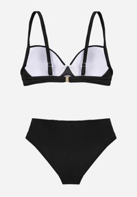 Born2be - Czarne Bikini z Marszczonym Biustonoszem i Majtkami z Wysokim Stanem Aereida. Stan: podwyższony. Kolekcja: plus size. Kolor: czarny #4