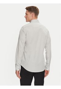 Calvin Klein Koszula Poplin Stretch Slim Shirt K10K108229 Szary Slim Fit. Kolor: szary. Materiał: bawełna