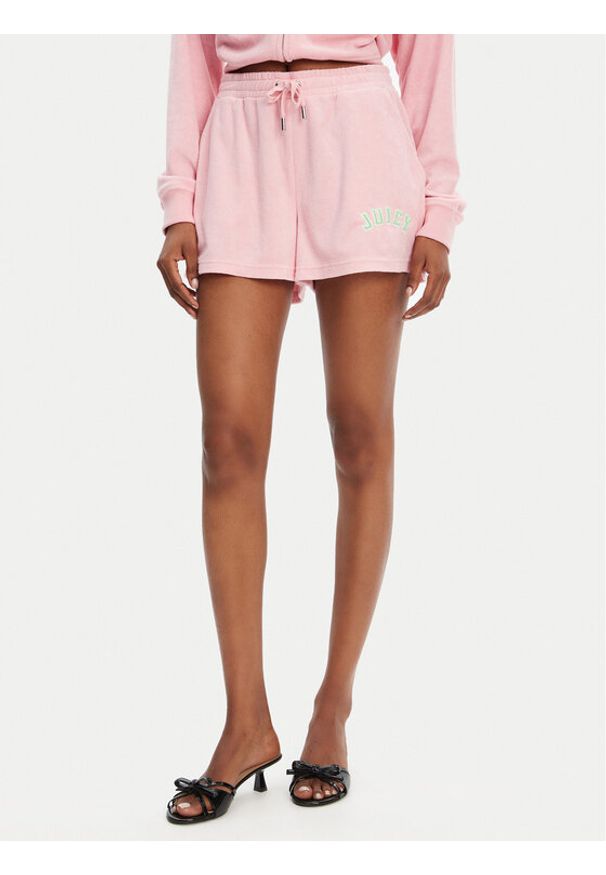 Juicy Couture Szorty sportowe Perkin JCWHS125322 Różowy Relaxed Fit. Kolor: różowy. Materiał: bawełna