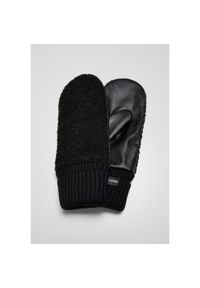 Rękawice Urban Classics sherpa imitation leather. Kolor: czarny. Materiał: skóra, syntetyk. Styl: elegancki #1