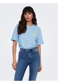 only - ONLY T-Shirt 15295382 Niebieski Regular Fit. Kolor: niebieski. Materiał: bawełna