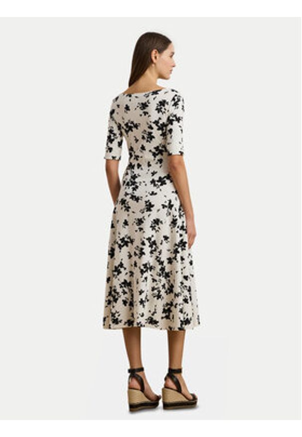 Lauren Ralph Lauren - LAUREN RALPH LAUREN Sukienka codzienna 250964093001 Biały Regular Fit. Okazja: na co dzień. Kolor: biały. Materiał: bawełna. Typ sukienki: proste. Styl: casual