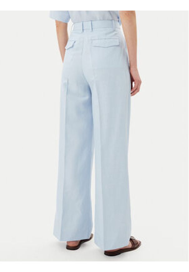 TOMMY HILFIGER - Tommy Hilfiger Spodnie materiałowe WW0WW45460 Niebieski Relaxed Fit. Kolor: niebieski. Materiał: len