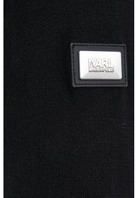 Karl Lagerfeld Kardigan bawełniany męska kolor czarny. Okazja: na co dzień. Kolor: czarny. Materiał: bawełna. Styl: casual #3