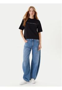United Colors of Benetton - United Colors Of Benetton T-Shirt 3BL0D109D Czarny Relaxed Fit. Kolor: czarny. Materiał: bawełna #5