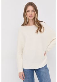 BOSS sweter z domieszką kaszmiru 50469916 damski kolor beżowy lekki. Kolor: beżowy. Materiał: kaszmir. Długość rękawa: długi rękaw. Długość: długie #3