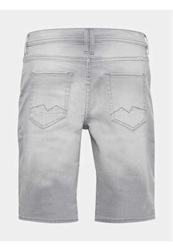 Blend Szorty jeansowe 20713326 Szary Slim Fit. Kolor: szary. Materiał: bawełna