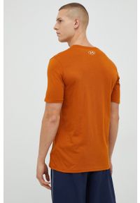 Under Armour t-shirt męski kolor pomarańczowy. Kolor: pomarańczowy. Materiał: dzianina. Wzór: nadruk #4