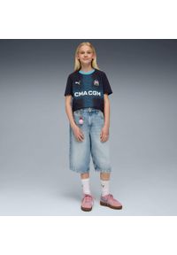 Puma - Koszulka wyjazdowa dla dzieci OM 2025/26. Kolor: niebieski. Sport: piłka nożna