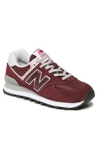 New Balance Sneakersy WL574EVM Bordowy. Kolor: czerwony. Materiał: zamsz, skóra. Model: New Balance 574