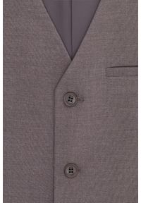 Pako Lorente - PAKO LORENTE – Brązowa kamizelka męska. Kolor: brązowy. Materiał: poliester, wiskoza, elastan. Wzór: melanż #9