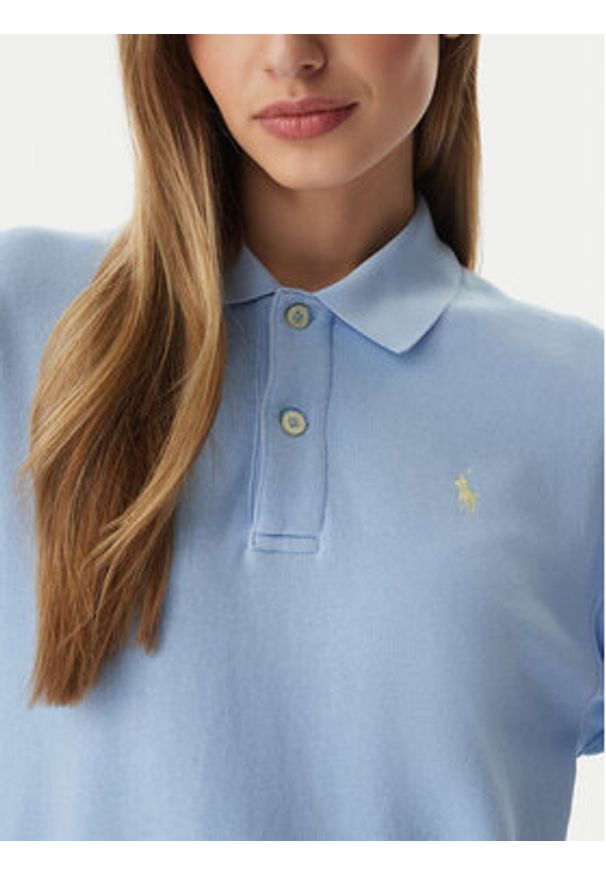 Polo Ralph Lauren Bluza 211965097500 Niebieski jasny Relaxed Fit. Typ kołnierza: polo. Kolor: niebieski. Materiał: bawełna