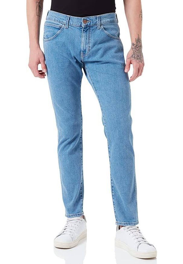 Wrangler - WRANGLER BRYSON MĘSKIE SPODNIE JEANSOWE MID RUN W14XKT30F 112145817