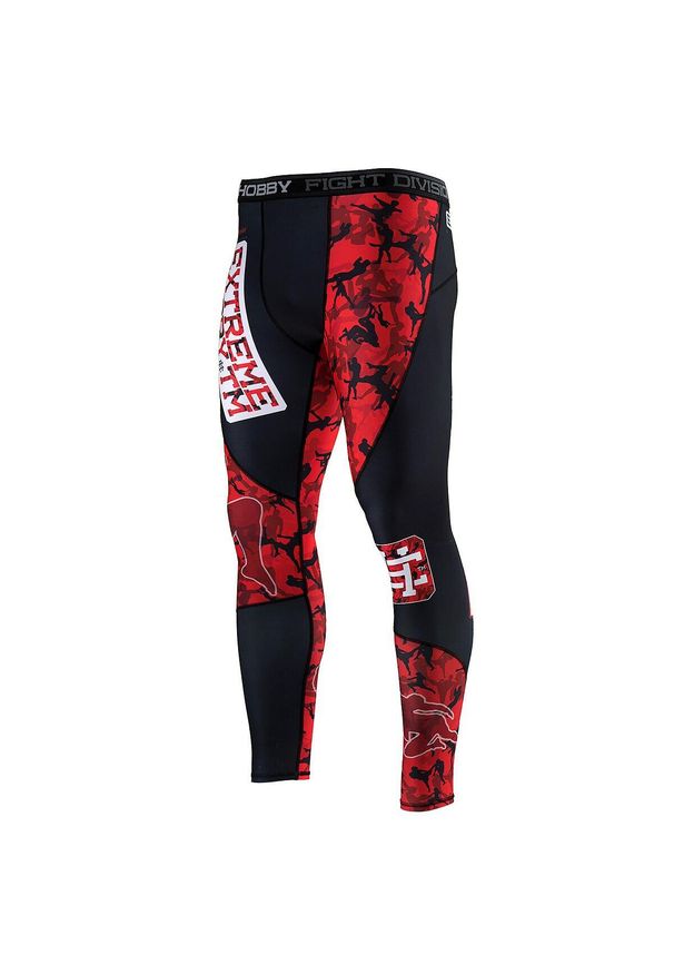 Legginsy sportowe męskie EXTREME HOBBY RED WARRIOR. Kolor: czarny. Materiał: poliester, elastan