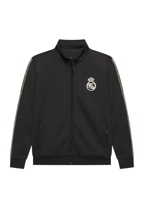 Dres treningowy Real Madrid dla dzieci 25/26 - Czarny. Okazja: na uczelnię. Kolor: wielokolorowy. Materiał: dresówka. Styl: sportowy