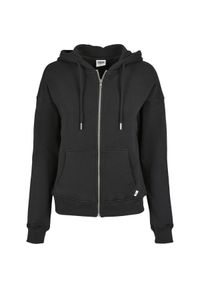 Bluza damska z kapturem Urban Classics organic terry zip. Typ kołnierza: kaptur. Kolor: czarny #1