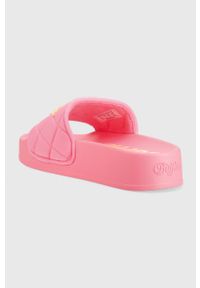 Buffalo klapki Lake Soft damskie kolor różowy na platformie 1602176. Kolor: różowy. Materiał: guma. Obcas: na platformie #4