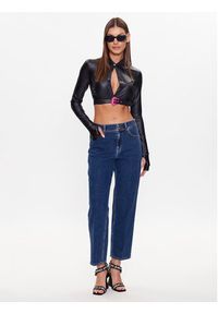 Versace Jeans Couture Bluzka 74HAH214 Czarny Regular Fit. Kolor: czarny. Materiał: syntetyk #2