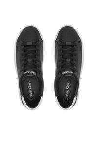 Calvin Klein Sneakersy Vulc Lace Up Lth HW0HW02214 Czarny. Kolor: czarny. Materiał: skóra