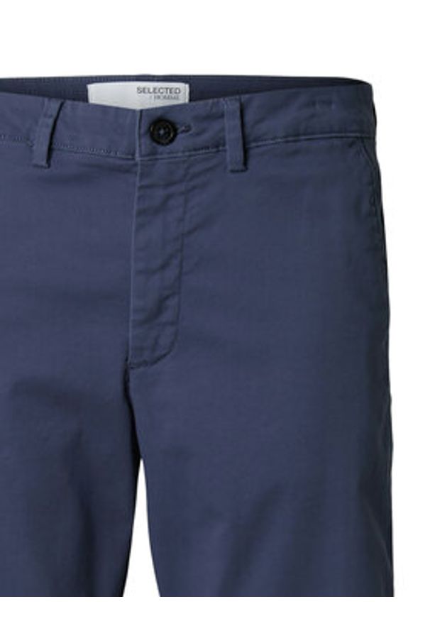Selected Homme Szorty materiałowe Miles 16092329 Granatowy Slim Fit. Kolor: niebieski. Materiał: bawełna