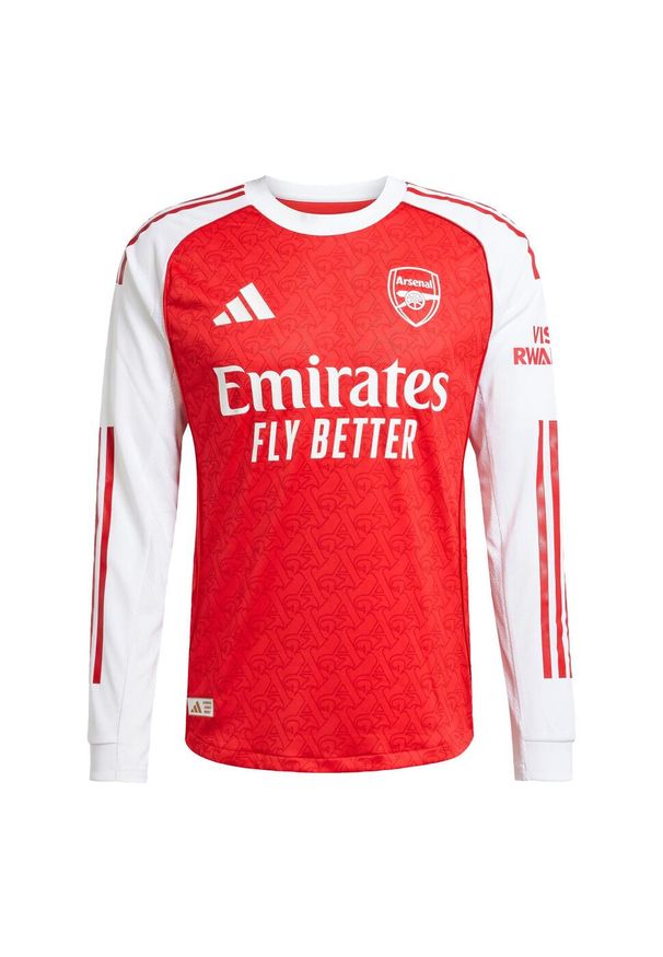 Adidas - Koszulka Arsenal 25/26 Long Sleeve Home Authentic. Kolor: czerwony, biały, wielokolorowy. Długość rękawa: długi rękaw