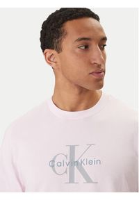 Calvin Klein Jeans T-Shirt Hero Monologo LV04RB862G Różowy Regular Fit. Kolor: różowy. Materiał: bawełna #4
