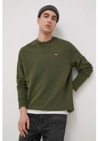 Levi's® - Levi's bluza bawełniana męska kolor zielony gładka. Okazja: na spotkanie biznesowe, na co dzień. Kolor: zielony. Materiał: bawełna. Wzór: gładki. Styl: casual, biznesowy