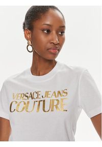 Versace Jeans Couture T-Shirt 76HAHT04 Biały Slim Fit. Kolor: biały. Materiał: bawełna #4