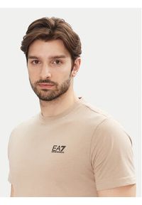 EA7 Emporio Armani T-Shirt 8NPT25 PJVPZ U6155 Beżowy Regular Fit. Kolor: beżowy. Materiał: bawełna #5