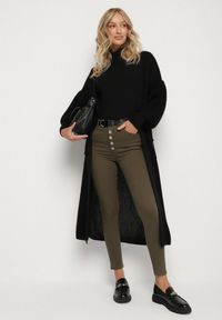 Born2be - Zielone Spodnie Skinny Kyllienne. Stan: podwyższony. Kolor: zielony. Długość: długie. Sezon: wiosna