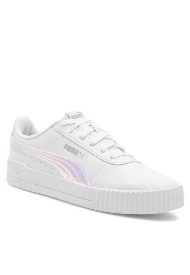 Puma Sneakersy Carina Holo Jr 38374101 Biały Biały. Kolor: biały. Materiał: syntetyk