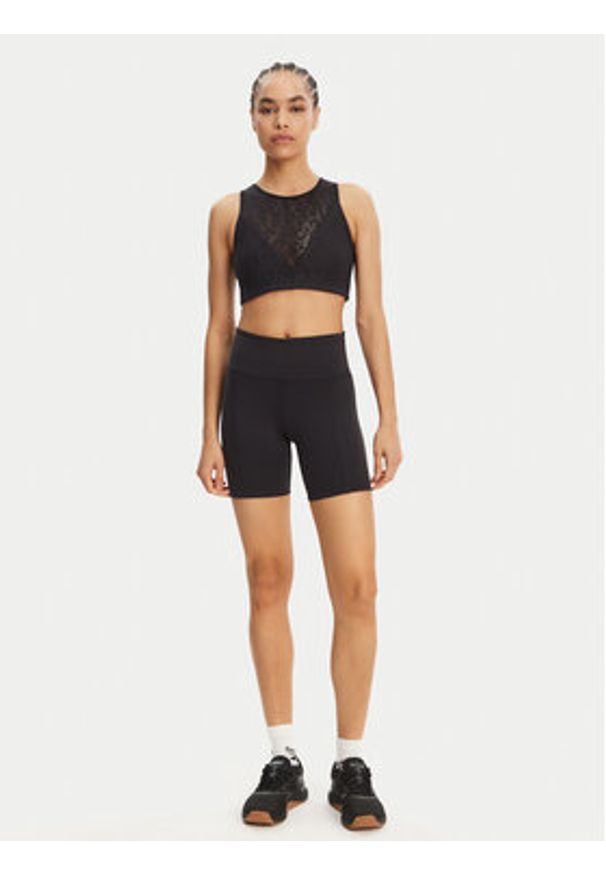 Reebok Biustonosz braletka Mesh Bralette 118654 Czarny. Kolor: czarny. Materiał: syntetyk