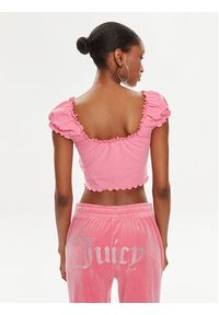 Juicy Couture Bluzka Brodie JCWCT23309 Różowy Regular Fit. Kolor: różowy. Materiał: bawełna #4