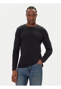 Mustang Longsleeve Arlington 1016875 Czarny Slim Fit. Kolor: czarny. Materiał: bawełna. Długość rękawa: długi rękaw