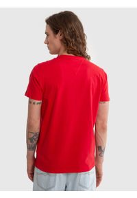 Big-Star - Koszulka męska z linii Authentic z nadrukiem czerwona Techmunen 603. Kolor: czerwony. Materiał: bawełna, materiał. Wzór: nadruk. Styl: elegancki