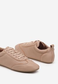 Born2be - Różowe Klasyczne Tenisówki z Ekoskóry Verianns. Okazja: na co dzień. Kolor: różowy. Materiał: jeans. Styl: klasyczny #6