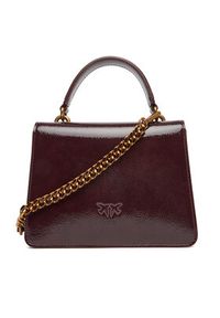 Pinko - PINKO Torebka Love One Top Handle Mini Light PE 25 PLTT 100071 A1UV Bordowy. Kolor: czerwony. Materiał: skórzane #5