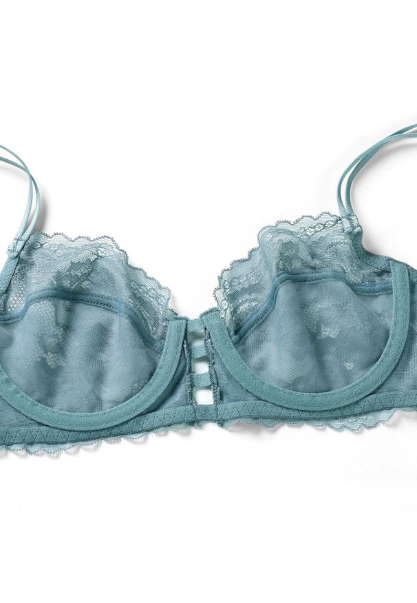 Intica - Komplet koronkowy z fiszbinami i szerszymi ramiączkami Hannakaisa. Kolor: czarny. Materiał: koronka