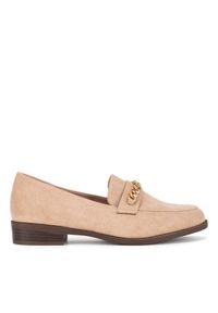 DeeZee Mokasyny LE527-14 Beżowy. Kolor: beżowy. Materiał: materiał