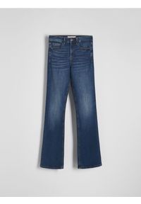 Reserved - Jeansy bootcut - granatowy. Stan: podwyższony. Kolor: niebieski