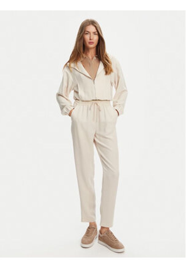 Marella Bluza Daria 2513041045 Écru Regular Fit. Materiał: syntetyk