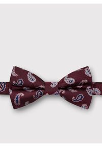 Pako Lorente - PAKO LORENTE – Bordowa mucha męska we wzór paisley. Kolor: czerwony. Materiał: poliester. Wzór: paisley. Styl: elegancki